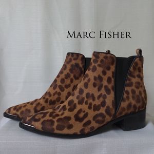 Marc Fisher Pointy Toe Leopard Print Bootie